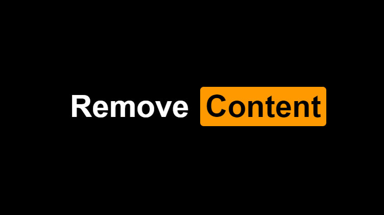 Pornhub support remove content